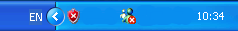 Иконка в трее Windows messegner